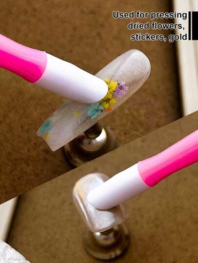 Beautizon Nailartlab 5 قطع أداة طباعة الأظافر للضغط والنقل، أداة قالب طباعة الأظافر للضغط، تُستخدم لنقل طباعة DIY الأظافر، أداة احترافية للأظافر المنزلية وصالون الأظافر