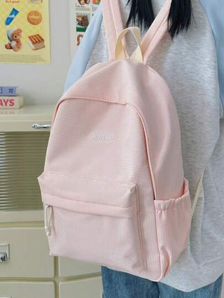 حقيبة ظهر بناتية مربعات عصرية وبسيطة، حقيبة ظهر لطالبات الجامعة والمدرسة الثانوية والإعدادية، ضرورية لبداية العام الدراسي، مناسبة للاستخدام في الفصول، حقيبة ظهر للمراهقات