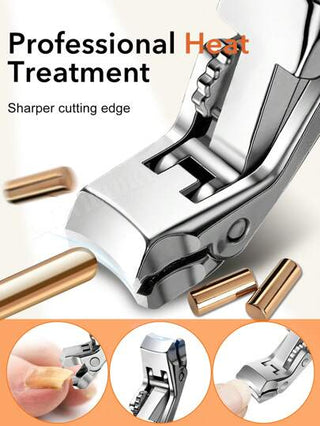 ANDVICTORY 4 قطع / مجموعة مقصات أظافر مجموعة مقاطع أظافر متشققة للأظافر السميكة من الفولاذ المقاوم للصدأ، أداة مانيكير وباديكير