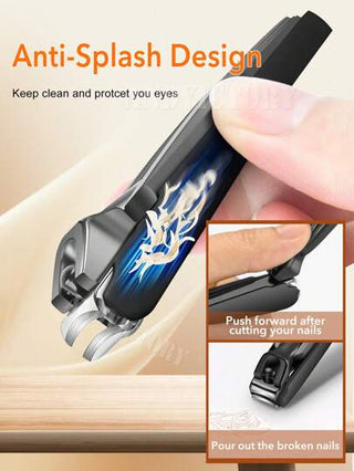 ANDVICTORY 4 قطع / مجموعة مقصات أظافر مجموعة مقاطع أظافر متشققة للأظافر السميكة من الفولاذ المقاوم للصدأ، أداة مانيكير وباديكير