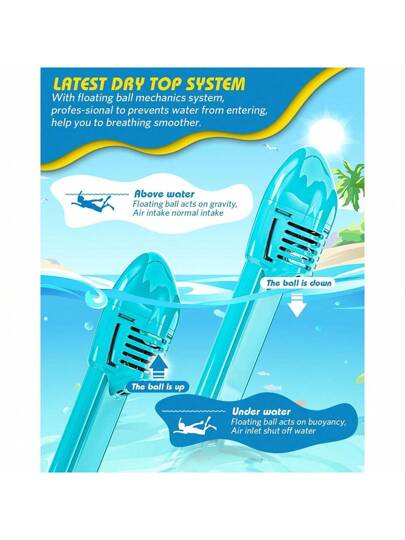 قناع غوص 180 درجة بنظرة واسعة، مقاوم للضباب ومانع للتسرب، قابل للتعديل مع إطار من السيليكون الناعم، للجنسين، للاستخدام في المسبح والسباحة صيفاً، هدية قطعة واحدة