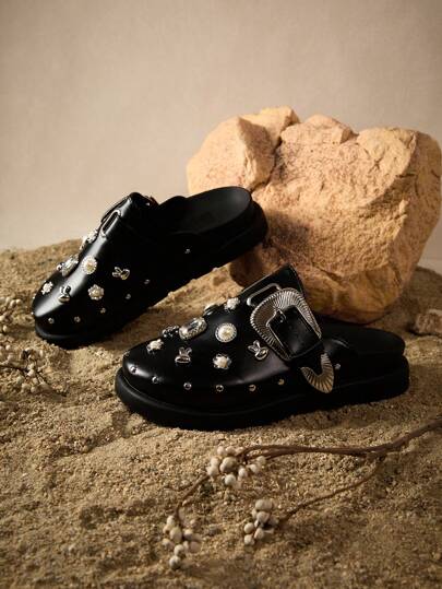 أحذية أوكسفورد حريمي Tropiscape أحذية كعب منصة نسائية أنيقة ومريحة، بإطار أسود سميك مع مسامير، مناسبة لعطلة فالنتاين وأجواء الراحة والأناقة الشرقية