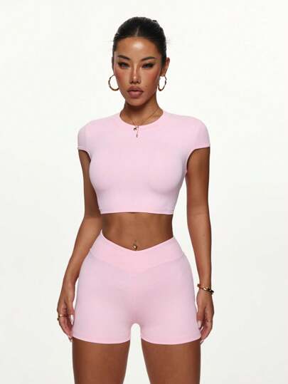 بدلة رياضية للنساء في الربيع والصيف، طقم اليوغا، بدلة لياقة بدنية، بدلة رياضية، بذلة تمرين منزلية مريحة وصديقة للبشرة