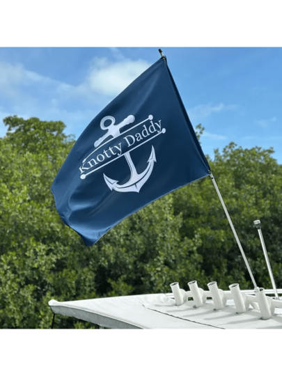 قطعة واحدة علم اسم قارب قابل للتخصيص - شخصه باسم قاربك ، تصميم بحري ، قماش عالي الجودة ، وجهين ، مثالي لملاك القوارب ، رائع للترحيب بالصعود ، ملحق قارب فريد ، هدية مثالية لعشاق اليخوت