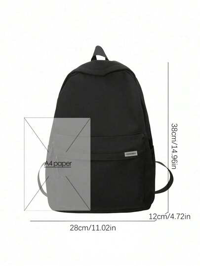 حقيبة ظهر مدرسية كلاسيكية أساسية ذات موحد اللون مزودة بسحاب، مع تقسيمة لحمل الحاسوب، حقيبة متعددة الاستخدامات، رياضية، ذات جودة عالية مع حزام قابل للتعديل، وجيوب متعددة والتصميم مريح وخفيف الوزن، ذات سحاب مزدوج مناسبة للاستخدام في الرحلات والسفر، مثالية ل