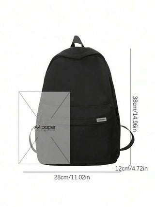 حقيبة ظهر مدرسية كلاسيكية أساسية ذات موحد اللون مزودة بسحاب، مع تقسيمة لحمل الحاسوب، حقيبة متعددة الاستخدامات، رياضية، ذات جودة عالية مع حزام قابل للتعديل، وجيوب متعددة والتصميم مريح وخفيف الوزن، ذات سحاب مزدوج مناسبة للاستخدام في الرحلات والسفر، مثالية ل