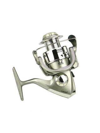 عجلة غزل الصنارة البلاستيكية المطلية بالكهرباء مناسبة لصيد المياه العذبة و المواسمية، صغيرة معدنية دوارة من الألومنيوم