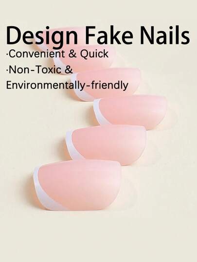 24 قطعة أظافر جمالية وردية وصحراوية لامعة "للضغط عليها" بالاستخدام للنساء - أظافر صناعية بيضاوية قصيرة قابلة لإعادة الاستخدام ذات قاعدة وردية فاتحة وأطراف بيضاء، سهلة تطبيقها بنفسك أو بالصالون، أظافر ممتازة للزفاف والعرائس، أظافر صناعية جميلة...