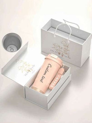 قارورة مياه معزولة فراغيًا من الفولاذ المقاوم للصدأ سميكة ومخصصة، سعة 500 مل كبيرة، للاستخدام في المنزل والمكتب والخارج، قابلة للتخصيص باسم أو شعار الشركة، في علبة هدايا