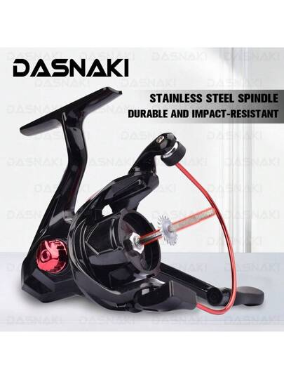 بكرة تغذية دوارة معدنية بالكامل DASNAKI 13 + 1 لمغزل، نسبة تروس 5.2:1، مقبض EVA، بكرة صيد السمك في المناطق الساحلية