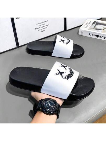 صنادل شاطئ صيفية سميكة مسطحة من الإيفا مريحة وناعمة للرجال كبار الحجم، للاستخدام الداخلي والخارجي