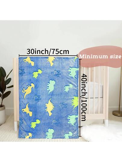 بطانية فليس تضيء في الظلام لدينصور قطعة واحدة - بطانية ناعمة ودافئة لسرير وأريكة ومكتب - هدية مثالية لعيد الميلاد وعيد الشكر