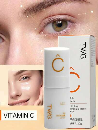 كريم عين مرطب بفيتامين سي، رعاية لطيفة بدون تهيج، يحتوي على جلسرين وفيتامين ه-، صيغة ترطيب طويلة الأمد، يرطب البشرة بعمق ويجعلها ناعمة وخفيفة، هدية عيد مثالية