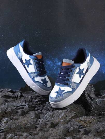 أحذية رياضية كاجوال قماشية للنساء، مريحة وخفيفة الوزن ومنفذة للهواء، باللون الأزرق