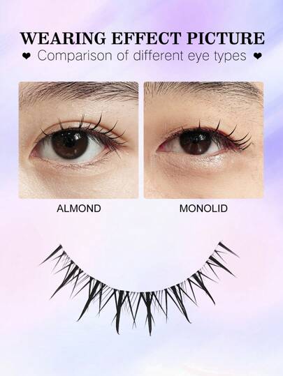 5 أزواج من رموش الأنميه الطبيعية | كلاسيكية فائقة الخفة والمتقاطعة مرفوعة | نظيفة بكثافة خفيفة ورفيعة وشفافة | شريط كامل للرموش الصناعية لمناسبات متنوعة / سهلة الوضع / يومي / من النهار إلى الليل / للمبتدئين