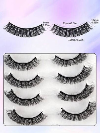 7 أزواج من شفرات الرموش الروسية الكلاسيكية | شفرات رموش باردول طويلة الأمد ذات لف كبير ثلاثي الأبعاد | شفرات رموش سوداء كثيفة وسطية كثافة | شفرات رموش مستعارة كاملة للصيف والسفر والحفلات والشواطئ والمهرجانات والأعياد