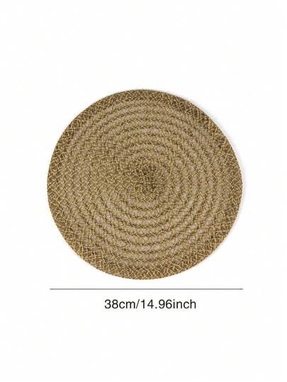 1/4/6 قطعة حصيرة طاولة مبطنة منسوجة من القنب الحديث، عازلة للحرارة وغير انزلاقية، مناسبة لديكور المطاعم والفنادق، حفلات الزفاف وعيد الحب والاحتفالات والنزهات وحفلات عيد الميلاد