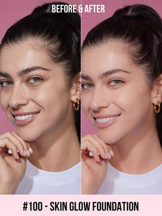 Misslyn أساس الجلد المشرق، أساس ماتي منفذ للهواء متطور الترطيب ذو تغطية كاملة مقاوم للعرق للسيطرة على الزيوت منفذ للمسام مقاوم للماء خالٍ من العيوب خفيف الوزن سائل الأساس، مكياج حفلات 20 العام الجديد، هدايا للرحلات الشاطئية والسفر والتخييم في الهواء...
