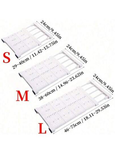قطعة واحدة، رف قابل للتعديل، رف تخزين قابل للتوسيع للخزانة والمطبخ والحمام ، منظم مساحة ، فاصل رفوف مخزن، خزانة أقسام، مستلزمات تنظيم المنزل