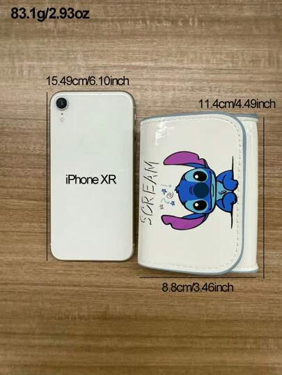 Disney قطعة واحدة حقيبة كتف وعبر الجسم للأطفال لحمل الوجبات الخفيفة، بتصميم الشخصية الكرتونية ستيتش الكيوت والأنيق للبنات