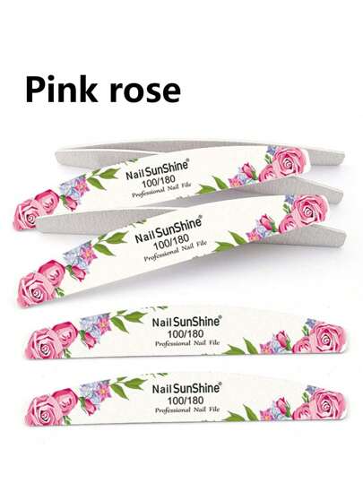 1 قطعة/10 قطع منشار أظافر خشبي بشكل نصف قمر 100/180 درجة لتنعيم وتجميل الأظافر