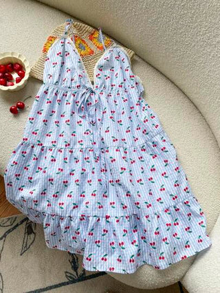 Comfortcana فستان سبغتي بحري متوسط الطول مصنوع من نسيج كاجوال ، أزرق