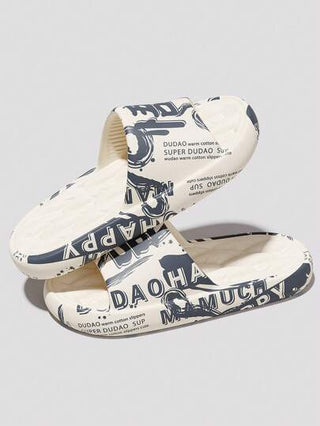 صنادل رجالية مصممة بطباعة صيفية، صنادل راحة مريحة مضادة للانزلاق من EVA الناعمة، موديلات جنسين، مقاس كبير 48-49