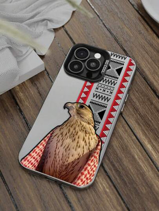 غطاء هاتف بطبعة النسر، متميز بشرائط حمراء، قبعة حمراء، طبعة النسر، تصميمات مثيرة للاهتمام، طبقة نهائية مطفأة مضادة للسقوط وحماية الكاميرا متوافق مع iPhone11، 12، 13، 14، 15، 16 ProMax X، XS، XR، 16E، 15 Plus، Galaxy A03، Realme، Vivo، Redmi، Infinix، Hono