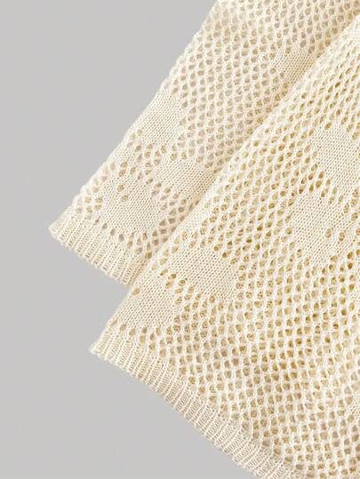 SHEIN MOD غطاء البحر بلبسة مفتوحة الظهر بشكل زهري مرقط ذو أكمام جرس وياقة مستديرة