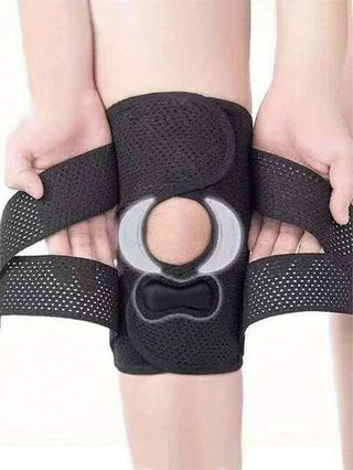 1 قطعة شريط دعم للركبة قابل للتعديل ، حارس الركبة المهني مع مثبتات جانبية - قماش متوسط المرونة ، إغلاق بفتحة وتصميم منفذ للتهوية ، ودعم ضغط محدد لتمزق الغضروف ، أبيض/أسود - طب الرياضة والعلاج الطبيعي ، دعامة ركبة رياضية مع تثبيت جانبي ، تصميم مريح ومتماسك