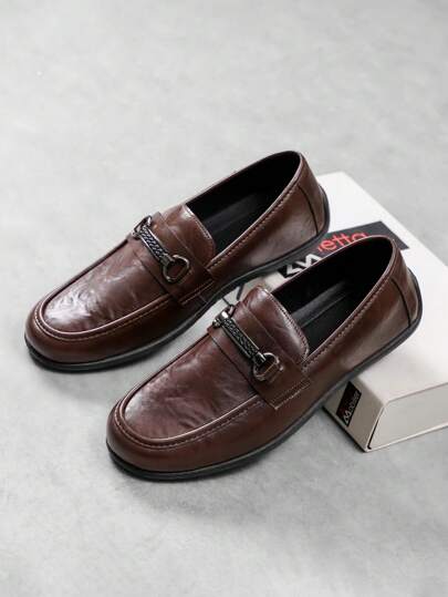 حذاء كاجوال رجالي سهل الارتداء مصنوع من جلد ناعم, مريح, مناسب للأعراس