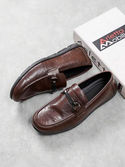 حذاء كاجوال رجالي سهل الارتداء مصنوع من جلد ناعم, مريح, مناسب للأعراس