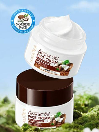 كريم مرطب غني بزيت جوز الهند - ترطيب مكثف، لمسة حريرية تغذية مكثفة وتنعيم للبشرة الجافة، 50 جرام / زجاجة - 1 زجاجة