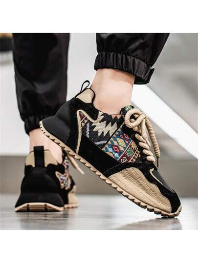 أحذية رياضية كاجوال عصرية مقاس كبير للرجال - نعل خارجي مقاوم للانزلاق من البي.في.سي، وطبقة علوية مصنوعة من البولي يوريثان قابلة للتنفس وبطانة قماشية ناعمة، مريحة لجميع المواسم - المدينة والمشي والاستخدام اليومي، تصميم حذاء نابض بالحيوية