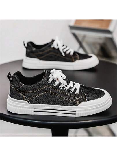 أحذية رياضية كاجوال للرجال - خفيفة الوزن، قماش قابل للتنفس وبطانة من البولي فينيل كلوريد، تصميم رباط قصير ذات أصابع مستديرة، مناسبة للتنزه في الهواء الطلق والملابس اليومية والشارع - أحذية مريحة متعددة الاستخدامات، أحذية رياضية متعددة الاستخدامات | أحذية ر