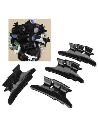 12حبة/طقم مشابك شعر ثابتة على شكل فراشة سوداء، إكسسوارات تصفيف الشعر، مشابك شعر لا تنزلق للقص والتصفيف وتقسيم الشعر والصبغ، أدوات تصفيف الشعر، مشابك فراشة إكسسوارات شعر للنساء، أقراص استيك لشعر