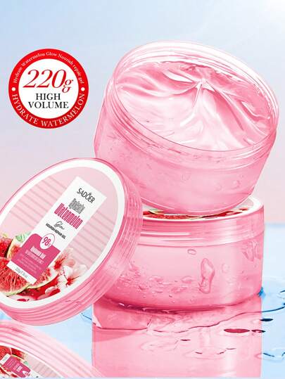 قناع النياسيناميد البطيخي - برودة فورية لتخفيف حروق الشمس والترطيب العميق، تفتيح البشرة الباهتة ١ زجاجة من ٢٢٠ جم