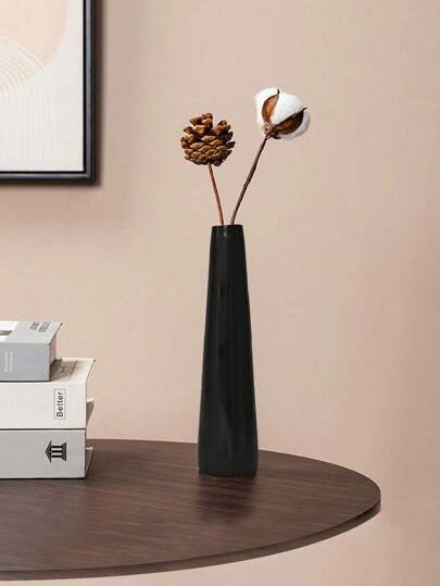 قطعة واحدة مزهرية عصرية بسيطة عالية الجودة، مجفف الزهور الضامر ترتيب الزهور في غرفة المعيشة، ديكور المنزل، مزهرية قديمة ذات تصميم بسيط على المكتب عالي الجودة، ديكور المطبخ، ديكور المكتب، ديكور يدوي، مزهرية ذات زهور