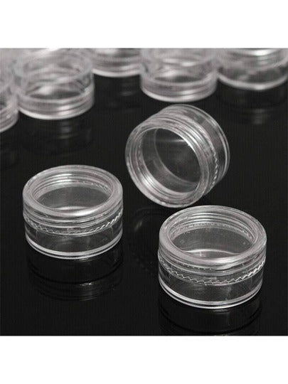 20 قطعة/مجموعة، علب زجاجية دوارة لكريم، زجاجة موزع للمرطب، عبوات تجميل، حاويات للعينات الصغيرة للسفر