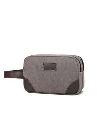 حقيبة مستطيلة مزدوجة السحاب على الطراز الأدنى ، للاستخدام في النزهات والسفر والتسوق والهاتف والعملة والبطاقات والمفاتيح، حقيبة كبيرة متعددة الوظائف للرجال