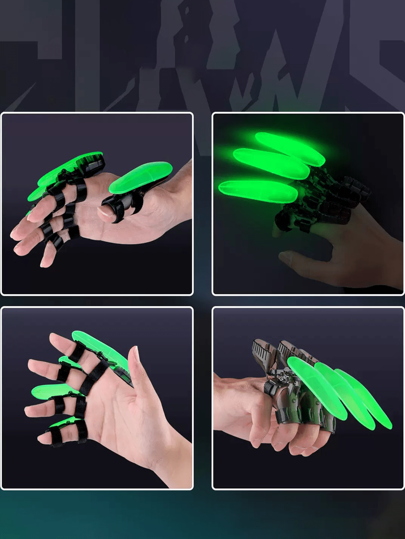 مخالب الذئب القابلة للتعديل والقابلة للارتداء ، قابلة للسحب ميكانيكية لأغراض تمثيلية، لعبة جذب للإجهاد ، وللزي التنكري و لهالوين والخدع والتجميع للمراهقين والبالغين