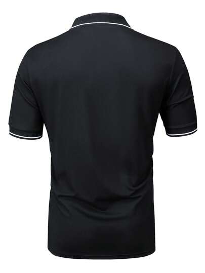 قميص بولو بأكمام قصيرة مطبوع بخطوط، صيفي للرجال، للموضة والشاطىء والكازوال والجولف والصيد والكرة والصالة وألعاب الرياضية الخارجية، هدية مناسبة للزوج أو الخطيب