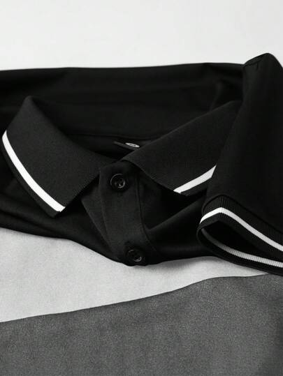 ملابس علوية بولو أكمام قصيرة مزخرف بخطوط ونقوش حروف للرجال، صيفي مناسب للشاطئ والعطلات والجولف والصيد والكرة السلة والتخييم والرياضة الخارجية ،هدية مناسبة للزوج والحبيب