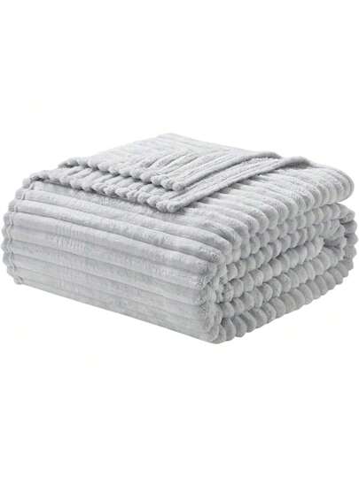 بطانية من الصوف قطعة واحدة - بطانية سرير/كنبة، بطانية منزلية/غرفة نوم ديكورية فاخرة، بطانية ناعمة ودافئة من البطانية المخملية