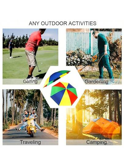 قبعة مظلة، مناسبة للتخييم والصيد، قبعة مظلة ذات شريط مرن، قبعة مظلة بحماية من الأشعة فوق البنفسجية