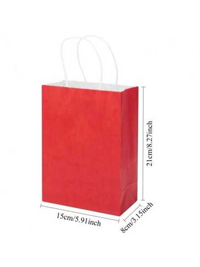 6/12/24 حقيبة هدايا ملونة للحفلات مع مقابض، متينة، أنيقة، متعددة الألوان، مناسبة كهدايا للحفلات والمشاريع اليدوية والهدايا، أعياد الميلاد، الزفاف والمناسبات العامة (الألوان مختلطة بشكل عشوائي)