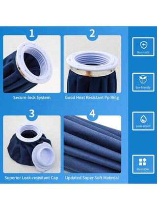 قطعة واحدة كمادة بارد من قماش أزرق نقي ، كمادة باردة قابلة لإعادة الاستخدام ، كيس جل تبريد الإصابات الرياضية مع الماء ، كمادات للركبة/الكاحل وإصابات التبريد البدني