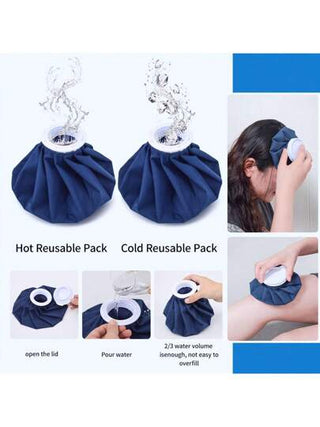 قطعة واحدة كمادة بارد من قماش أزرق نقي ، كمادة باردة قابلة لإعادة الاستخدام ، كيس جل تبريد الإصابات الرياضية مع الماء ، كمادات للركبة/الكاحل وإصابات التبريد البدني