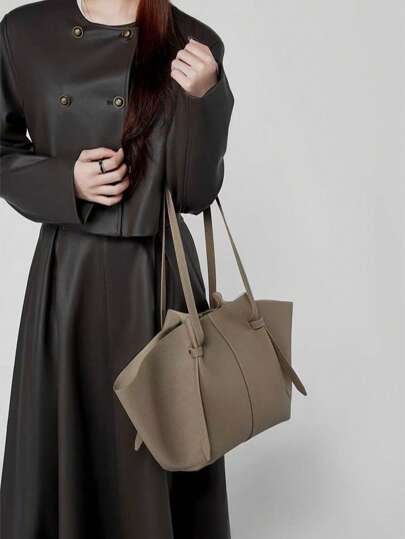 1 قطعة حقيبة جلدية أصلية للنساء ، تصميم جديد لعام 2025 ، حقيبة راكبة فخمة ، سعة كبيرة ومتسعة ، أنيقة وأنيقة مناسبة للاستخدام الخارجي والتسوق