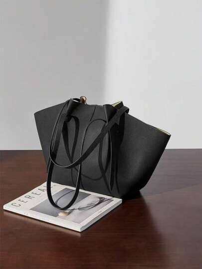 1 قطعة حقيبة جلدية أصلية للنساء ، تصميم جديد لعام 2025 ، حقيبة راكبة فخمة ، سعة كبيرة ومتسعة ، أنيقة وأنيقة مناسبة للاستخدام الخارجي والتسوق